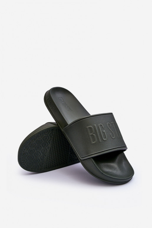 Ľahké penové šľapky pánske Big Star MM174324 khaki farby Ľahké penové šľapky pánske Big Star MM174324 khaki farby