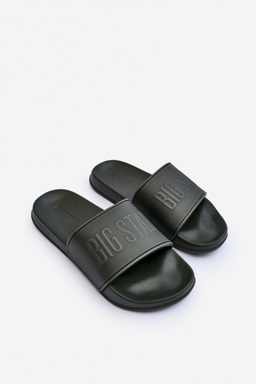 Ľahké penové šľapky pánske Big Star MM174324 khaki farby Ľahké penové šľapky pánske Big Star MM174324 khaki farby