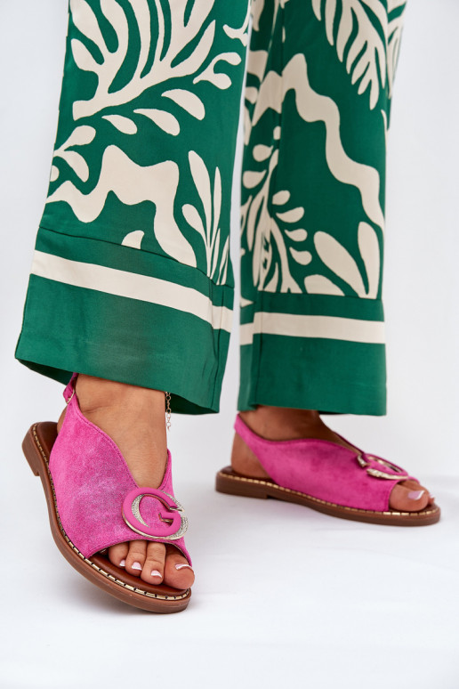 Ploché sandále s ozdobami Ružová Haliones Ploché sandále s ozdobami Ružová Haliones