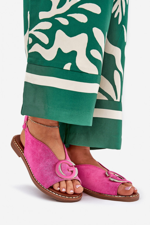 Ploché sandále s ozdobami Ružová Haliones Ploché sandále s ozdobami Ružová Haliones