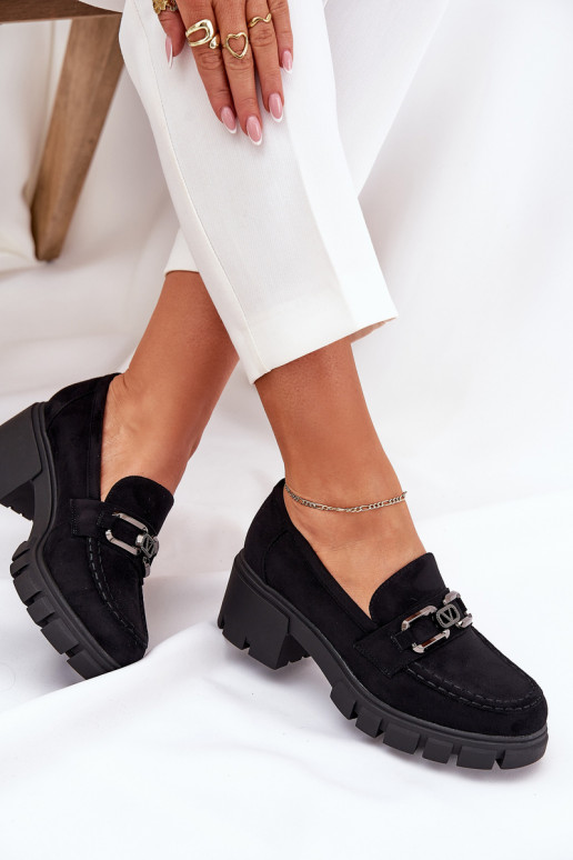 z eko semišuoIne topánky Dámske s ozdobami Vinceza 39921 čierna