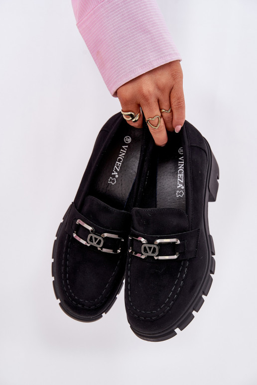 z eko semišuoIne topánky Dámske s ozdobami Vinceza 39921 čierna