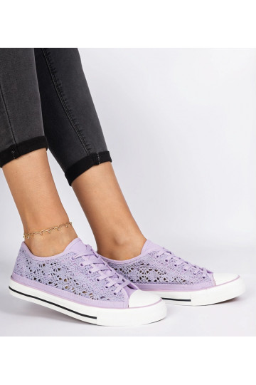 Fialové dámske ażurowé...