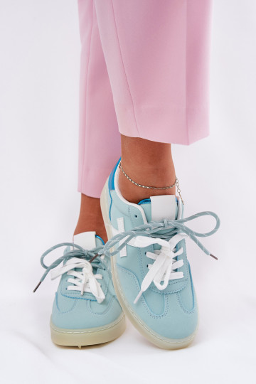 Nízka tenisky Dámske so vzormi leopardej kožušiny mätové farby Zelevelis 2