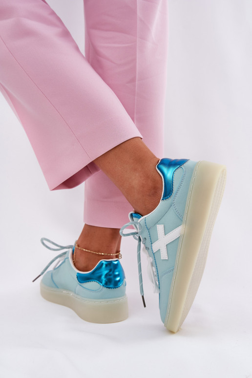 Nízka tenisky Dámske so vzormi leopardej kožušiny mätové farby Zelevelis