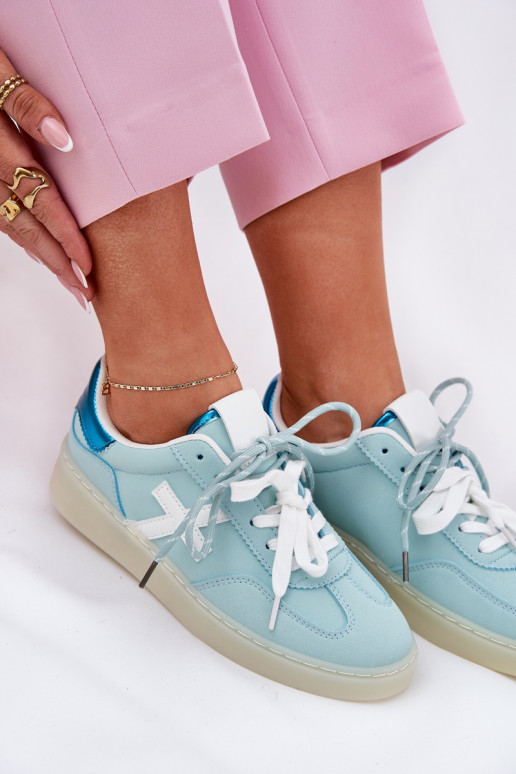 Nízka tenisky Dámske so vzormi leopardej kožušiny mätové farby Zelevelis