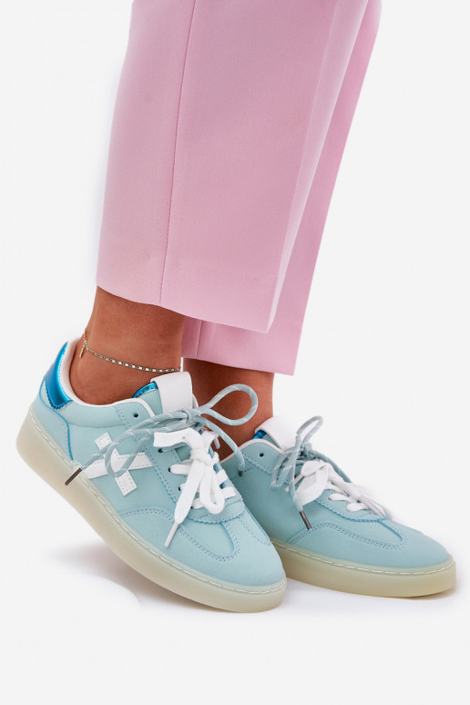 Nízka tenisky Dámske so vzormi leopardej kožušiny mätové farby Zelevelis