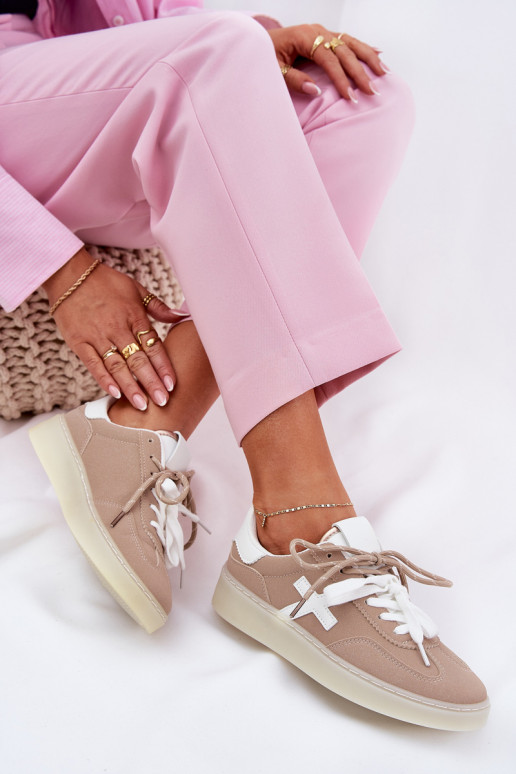 Nízka tenisky Dámske béžová Zelevelis