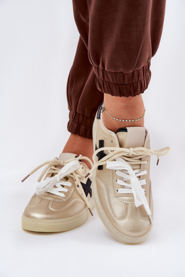 Nízka tenisky Dámske zlatej farby Zelevelis 2