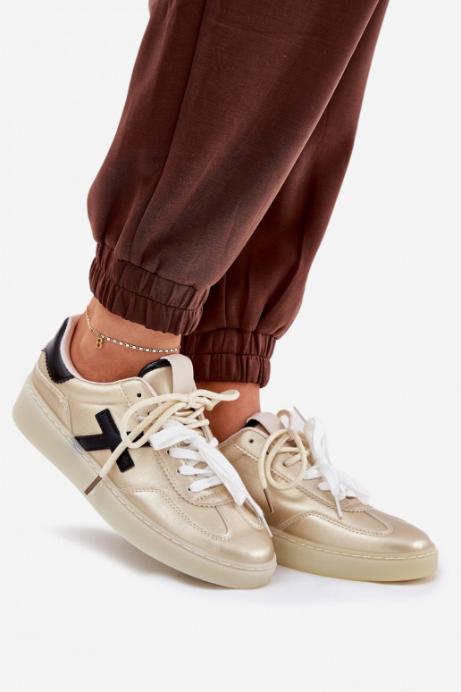 Nízka tenisky Dámske zlatej farby Zelevelis