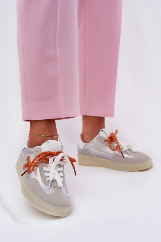 Nízka tenisky Dámske strieborná farba Zelevelis