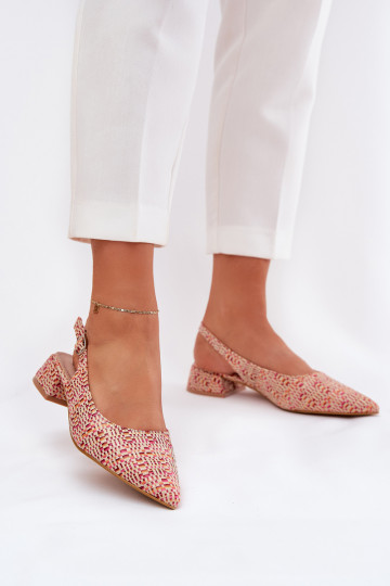 vzorované sandále Dámske Zapnuté Jemném Obcasie Rôzne farby Jorela