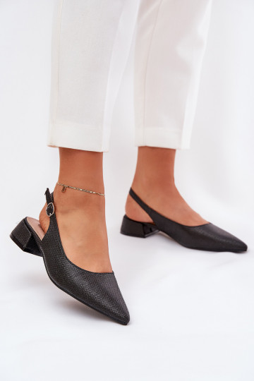 vzorované sandále Dámske Zapnuté Jemném Obcasie čierna Jorela 2