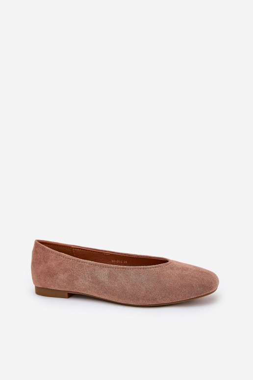Klasický model Balerínky Z z eko semišuu khaki farby Osallin Klasický model Balerínky Z z eko semišuu khaki farby Osallin