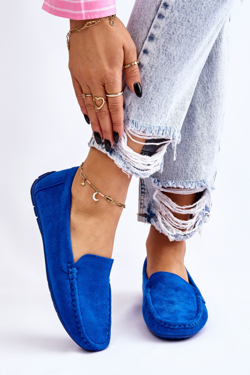 Semišové mokasíny Dámske Modrá Morreno