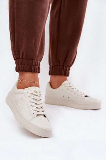 Nízka Bežná obuv z eko kože Big Star NN274578 béžová 2