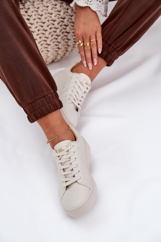 Nízka Bežná obuv z eko kože Big Star NN274578 béžová Nízka Bežná obuv z eko kože Big Star NN274578 béžová