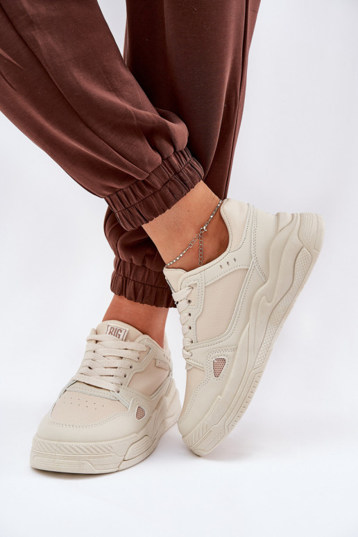 Dámske Tenisky model obuvi Big Star NN274668 béžová Dámske Tenisky model obuvi Big Star NN274668 béžová