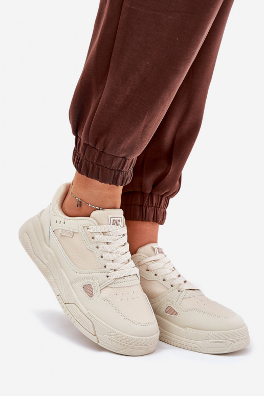 Dámske Tenisky model obuvi Big Star NN274668 béžová Dámske Tenisky model obuvi Big Star NN274668 béžová