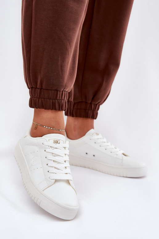 Nízka Bežná obuv z eko kože Big Star NN274577 biela farba Nízka Bežná obuv z eko kože Big Star NN274577 biela farba