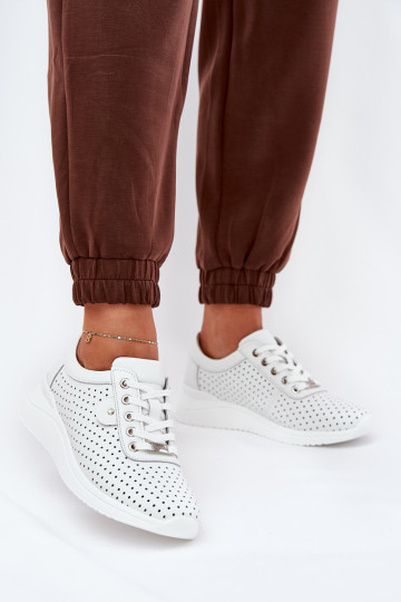 Dámske Kožené tenisky Vinceza 79532 biela farba 2