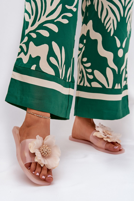 Perregimi rovná sa Dámske papuče Ze Sztucznym Kvet Nude Vobetta