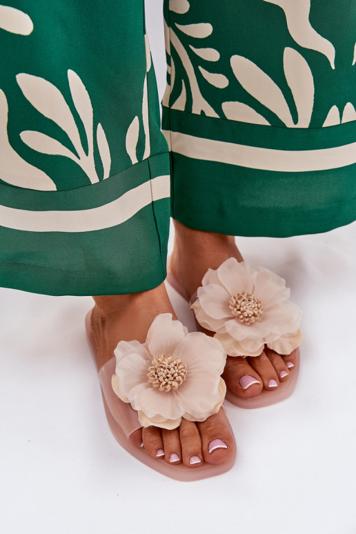 Perregimi rovná sa Dámske papuče Ze Sztucznym Kvet Nude Vobetta