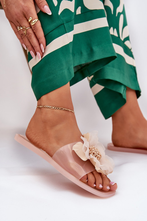 Perregimi rovná sa Dámske papuče Ze Sztucznym Kvet Nude Vobetta