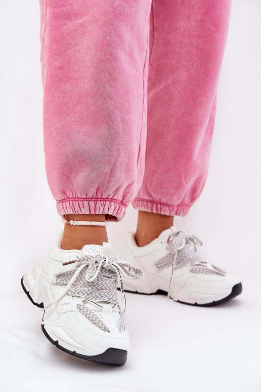 Tenisky model obuvi tenisky Dámske Z PodInójnym Šnurovaniem biela farba Efobell