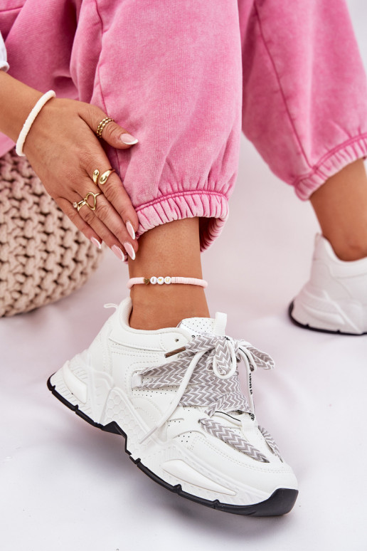 Tenisky model obuvi tenisky Dámske Z PodInójnym Šnurovaniem biela farba Efobell