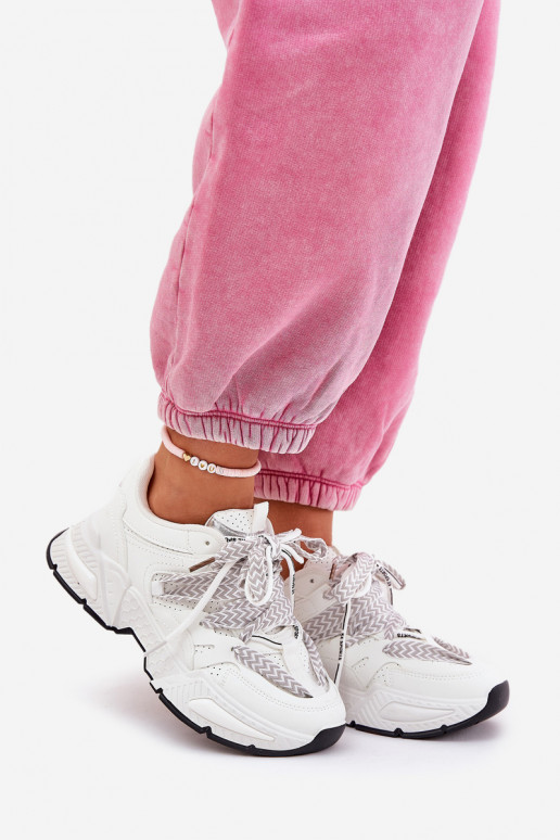 Tenisky model obuvi tenisky Dámske Z PodInójnym Šnurovaniem biela farba Efobell