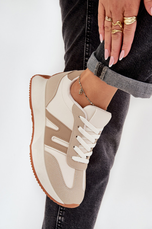 tenisky Dámske s platformou béžová Emidi tenisky Dámske s platformou béžová Emidi