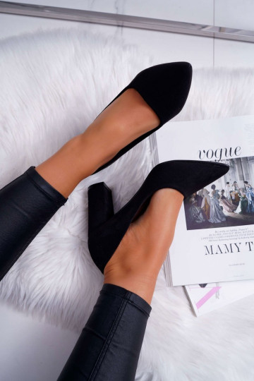 Semišové lodičky čiernej... 2