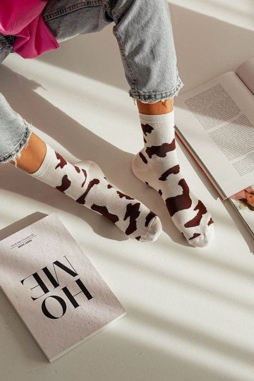 Ponožky Dámske IN Łaty Hnedá farba