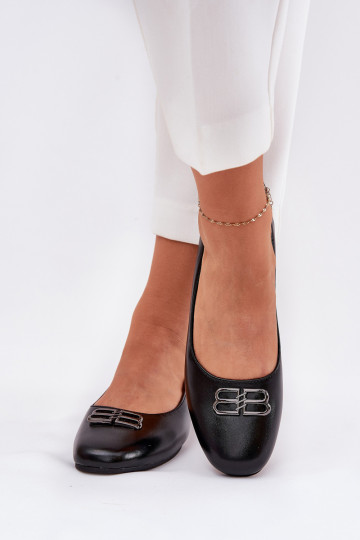 Elegantný štýl Balerínky Dámske s ozdobami Vinceza 62206 čierna 2