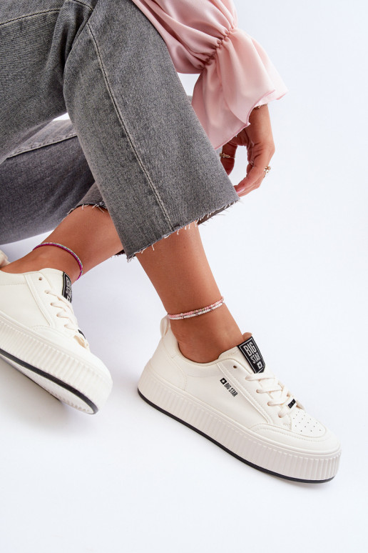 Tenisky model obuvi Dámske s platformou Big Star NN274254 biela farba