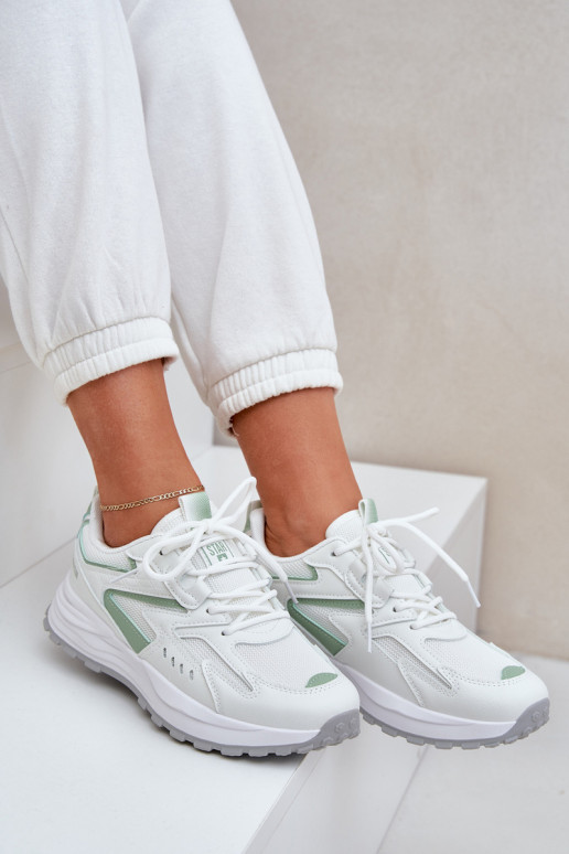Športové topánky dámske Big Star NN274A095 HI-POLY SYSTEM bielo-zelenej farby Športové topánky dámske Big Star NN274A095 HI-POLY SYSTEM bielo-zelenej farby