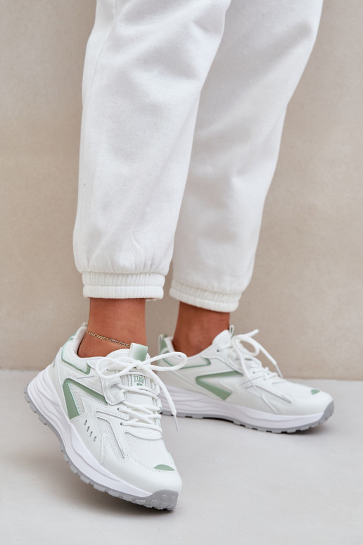 Športové topánky dámske Big Star NN274A095 HI-POLY SYSTEM bielo-zelenej farby Športové topánky dámske Big Star NN274A095 HI-POLY SYSTEM bielo-zelenej farby