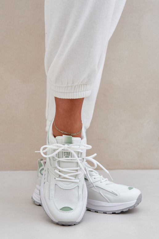 Športové topánky dámske Big Star NN274A095 HI-POLY SYSTEM bielo-zelenej farby Športové topánky dámske Big Star NN274A095 HI-POLY SYSTEM bielo-zelenej farby