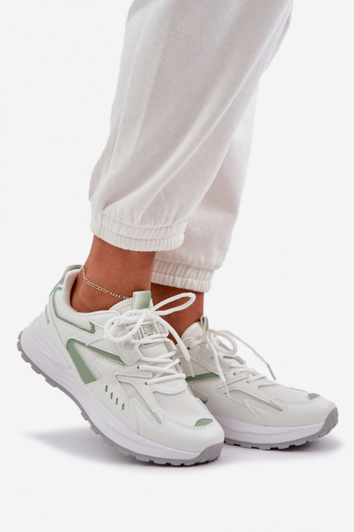 Športové topánky dámske Big Star NN274A095 HI-POLY SYSTEM bielo-zelenej farby Športové topánky dámske Big Star NN274A095 HI-POLY SYSTEM bielo-zelenej farby